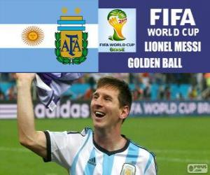 yapboz Lionel Messi, altın top. Brezilya 2014 Dünya Kupası